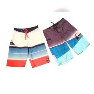 Bundle Of 2 USED Quiksilver Board Shorts Size XS/27
